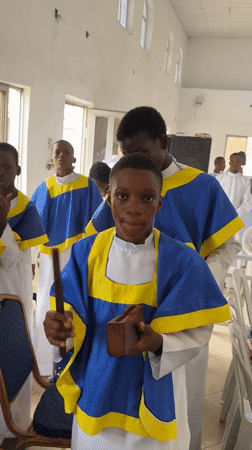 Church choir performs Sunday service in Badagry, Nigeria