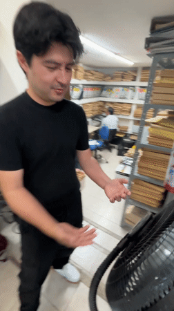 Routine office work documented in Puebla workplace