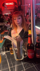 Late night scenes captured at Barcelona's RECREO bar