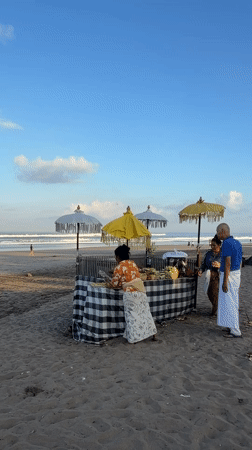 Serene beach scene documented in North Kuta, Bali