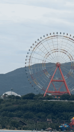 Colorful Ferris wheel observed on Nha Trang coast