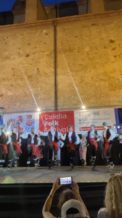 Traditional folk dancers perform at Calella Folk Festival