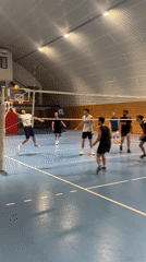 Casual volleyball game in Montenegro gymnasium results in player injury