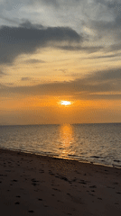 Sunset beach scene on Ko Samui's quiet shoreline
