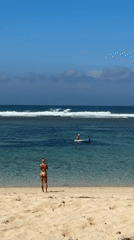 Lazy morning on the beach in Kuta Selatan, Bali