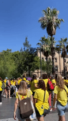 Morning activity along La Rambla and Barcelona's city center