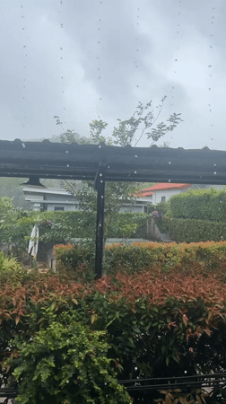 Morning rainstorm soaks residential areas in southern Thailand