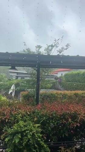 Morning rainstorm soaks residential areas in southern Thailand