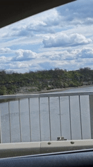 Driver records river view from moving vehicle in Zhvanets