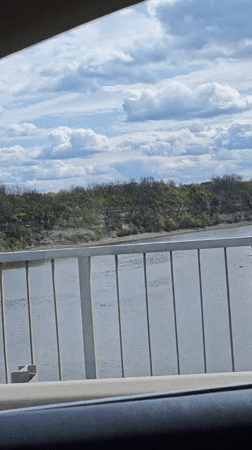 Driver records river view from moving vehicle in Zhvanets