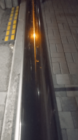 Evening streetscape documentation captures Kyiv's illuminated urban details