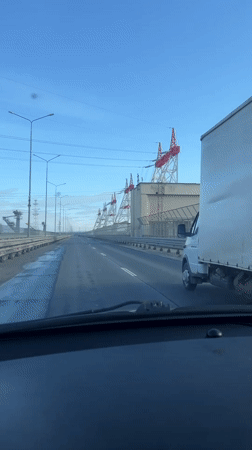 Driver records clear morning commute in Novocheboksarsk
