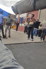 Behind-scenes footage captured on Mumbai film set