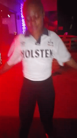 Night dancing at LED-lit venue in Howayi, Nigeria