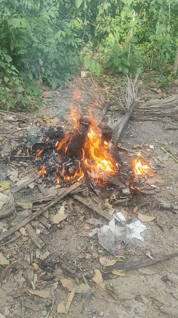 Small debris fires burning across multiple spots in Lhokseumawe