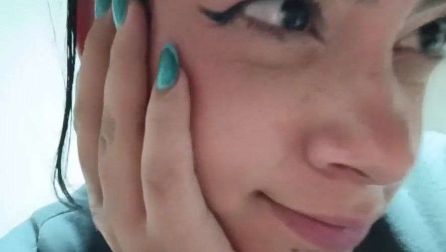 Woman recorded in close-up videos in Funza, Colombia