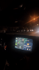 Night drive through Blagoevgrad captured with music playing
