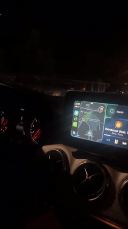 Night drive through Blagoevgrad captured with music playing