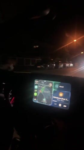 Night drive through Blagoevgrad captured with music playing