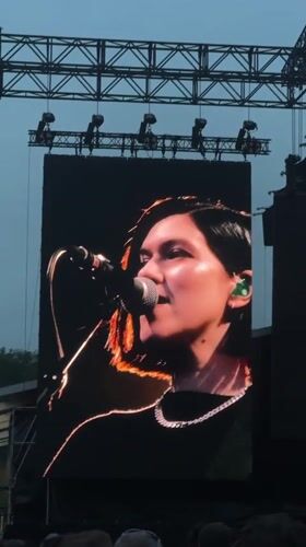 Live band performs outdoor concert in Paris