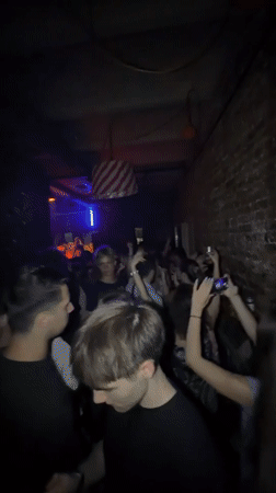 Belgrade club night in full swing under colored lights
