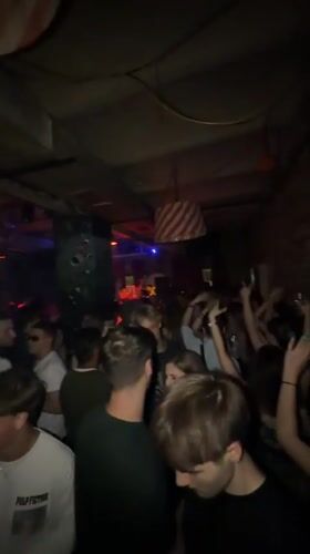Belgrade club night in full swing under colored lights