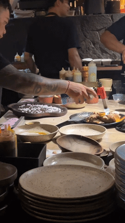 Restaurant kitchen operations documented in Mengwi, Indonesia
