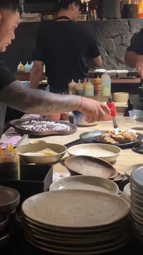 Restaurant kitchen operations documented in Mengwi, Indonesia