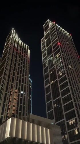 Night out in London with skyscraper views as backdrop