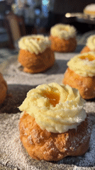 Pastries, canapés, and table details at a Riga gathering