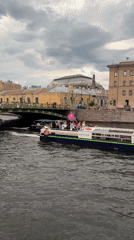 Evening river tourism and recreation observed across Saint Petersburg waterways