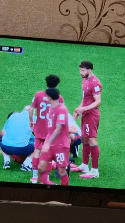 Spain vs. Portugal match, 0-0, with Ronaldo on the pitch
