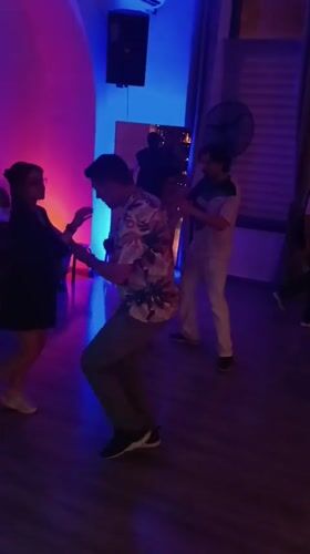 Social dancers gather in atmospheric Baku studio