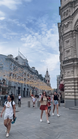Midday scenes around Red Square, Moscow