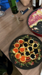 Caviar canapés and drinks shared at Sochi gathering