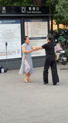 Public dancing observed in Beijing's Xicheng District square
