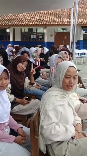 Traditional cultural gathering with decorated baskets in Tanjungsari