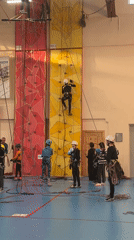 Indoor climbing session draws participants in Berezniki gymnasium