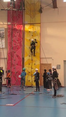 Indoor climbing session draws participants in Berezniki gymnasium
