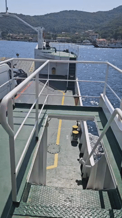 Ferry GRBALJ carries vehicles across Montenegro's coastal waters