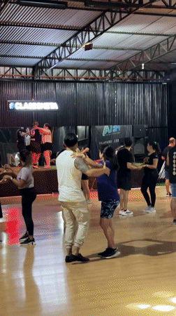 Late-night social dancing event draws couples in Arica venue