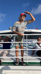 Ferry passenger observed gazing at ocean near Phan Thiết