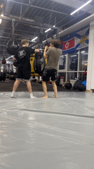 Martial arts training session captured at Perm gymnasium