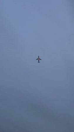 Aircraft activity observed during sunset in Varna, Bulgaria