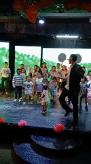 Disney characters pose with families at Porlamar event