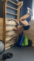 Tattooed man completes morning workout session in Pleven gym