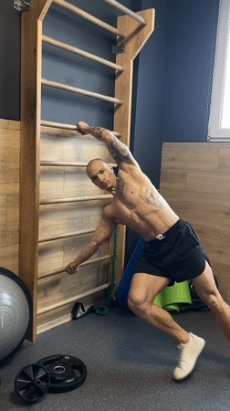 Tattooed man completes morning workout session in Pleven gym