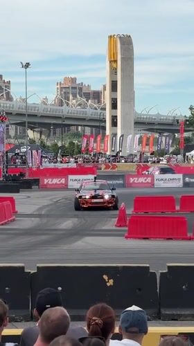 Drift competition and car show outside Gazprom Arena, St. Petersburg