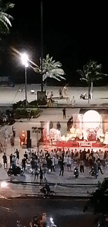Traditional Vietnamese musicians perform for crowds in Nha Trang