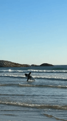 Surfers active in clear conditions at Hout Bay beach